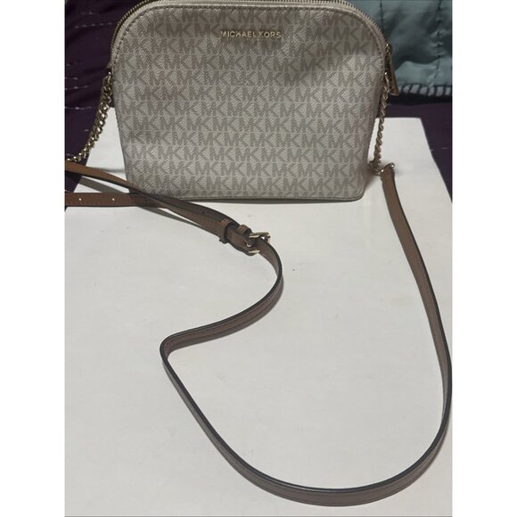 Michael Kors Medium Dome Signature Crossbody Bag Logo Shoulder Bag Purse - Picture 4 of 6